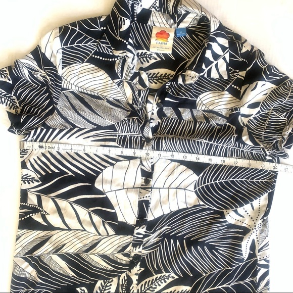 Farm Rio for Anthro Adonidia Dress Tropical Print button-front shirtdres… - Picture 5 of 9